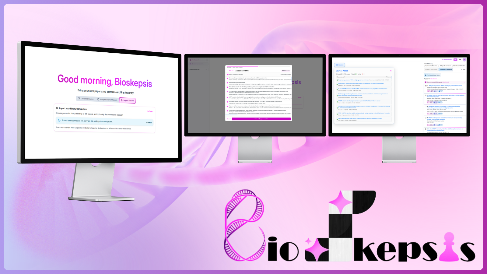Connect to Zotero Research Library to BioSkepsis